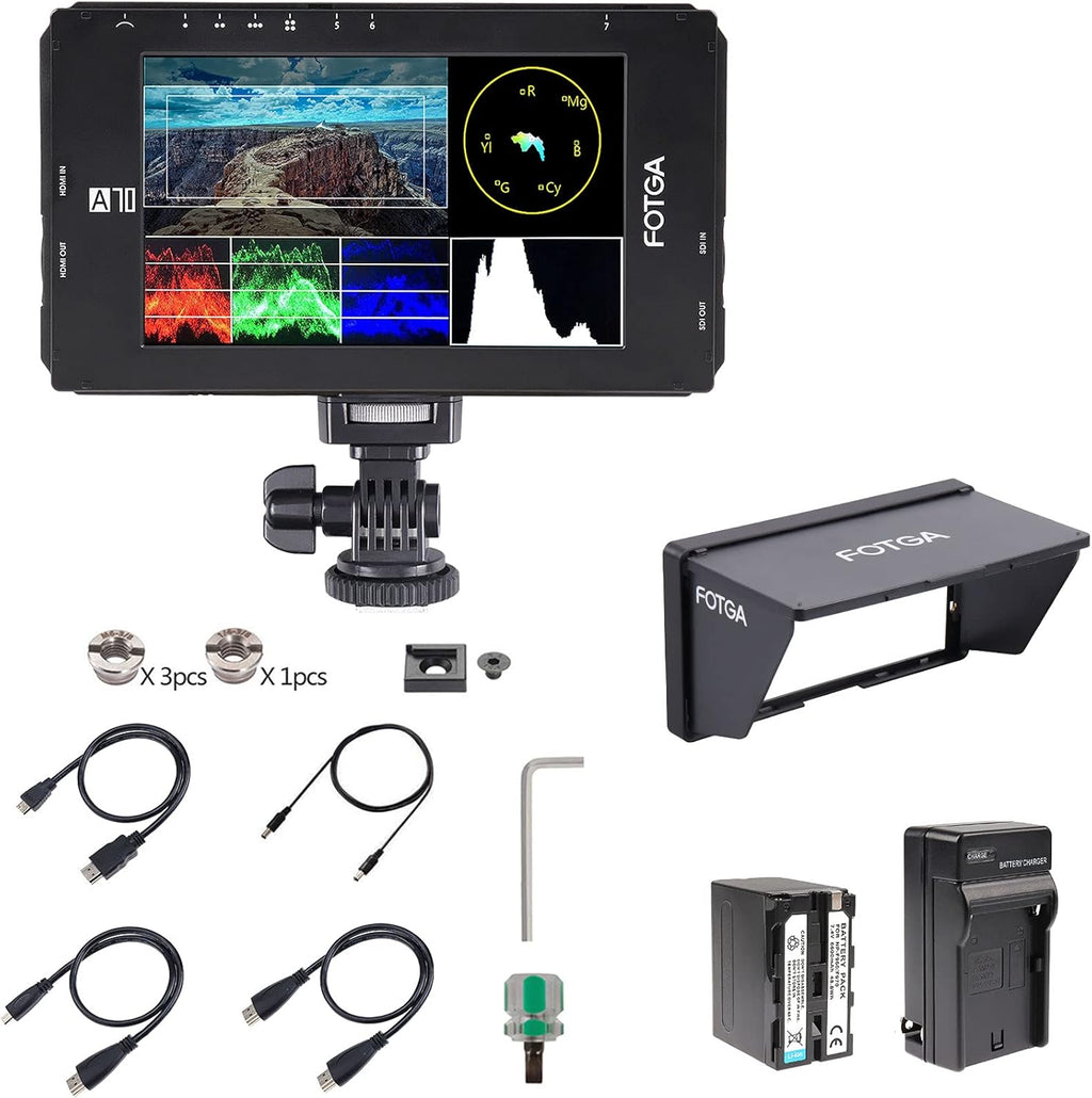 7inch Touchscreen Camera Monitor with Waveform, 3D LUT, FHD 1920x1080 HDMI 4K in/Out X4732