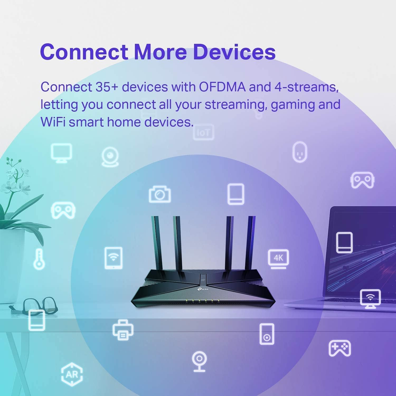 Certified Refurbished TP-Link Archer AX20 AX1800 Smart Dual-Band Wi-Fi 6 Router Pack of 2 Y9039